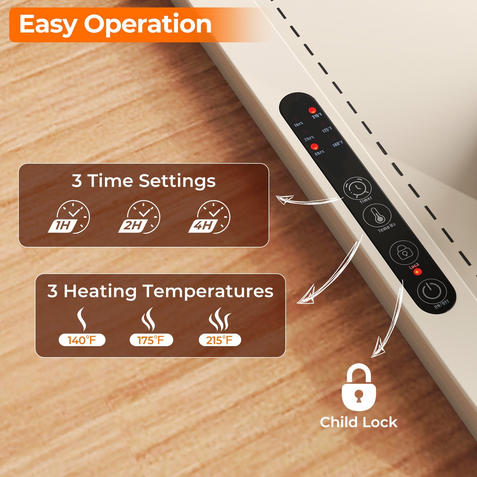 Food Warming Mat Rollable and Portable Electric Warming Tray with Fasting Heating