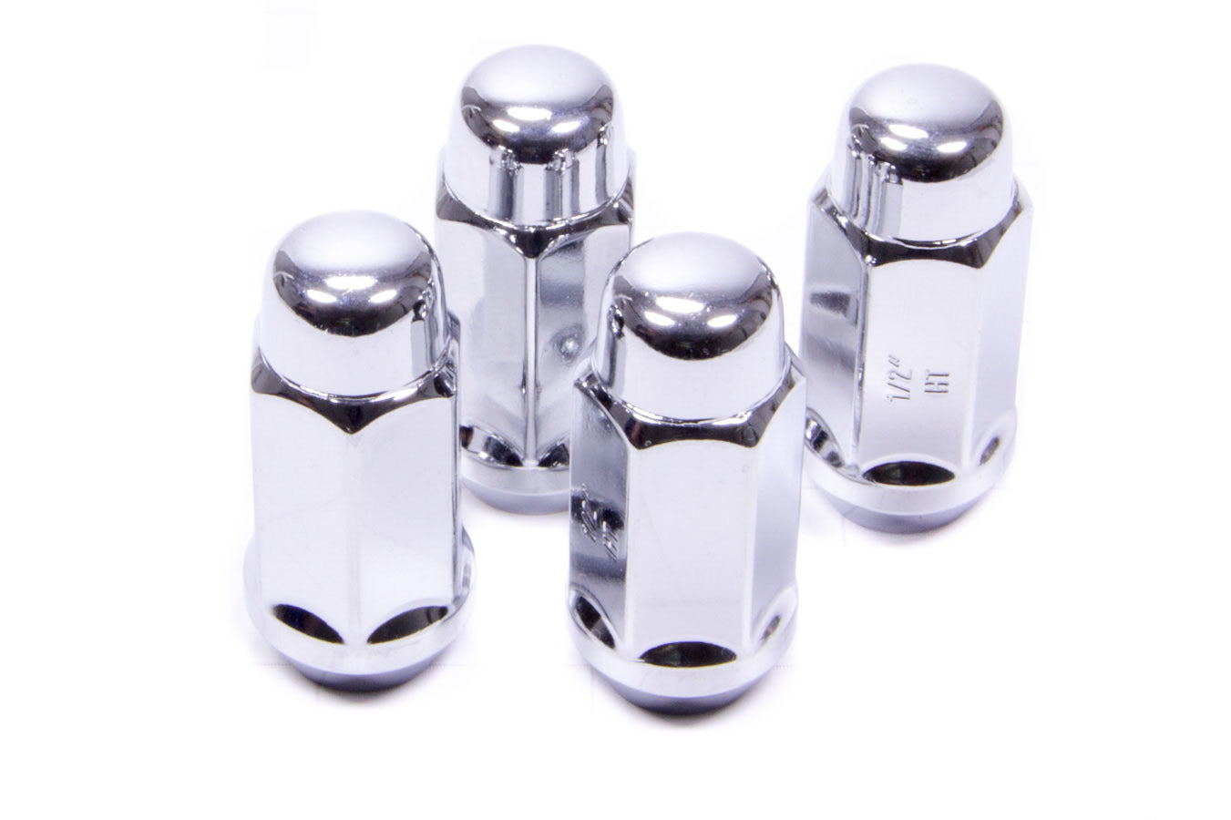 4 Lugnuts Acorn Bulge 1/2 Heat Treated X-Long - 41187XLHTB