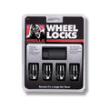 Wheel Locks Acorn Black Chrome 14mm x 1.50 4Pack - 71641NBC