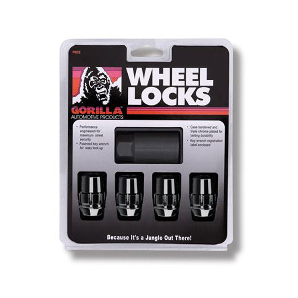 Wheel Locks Acorn Black Chrome 14mm x 1.50 4Pack - 71641NBC