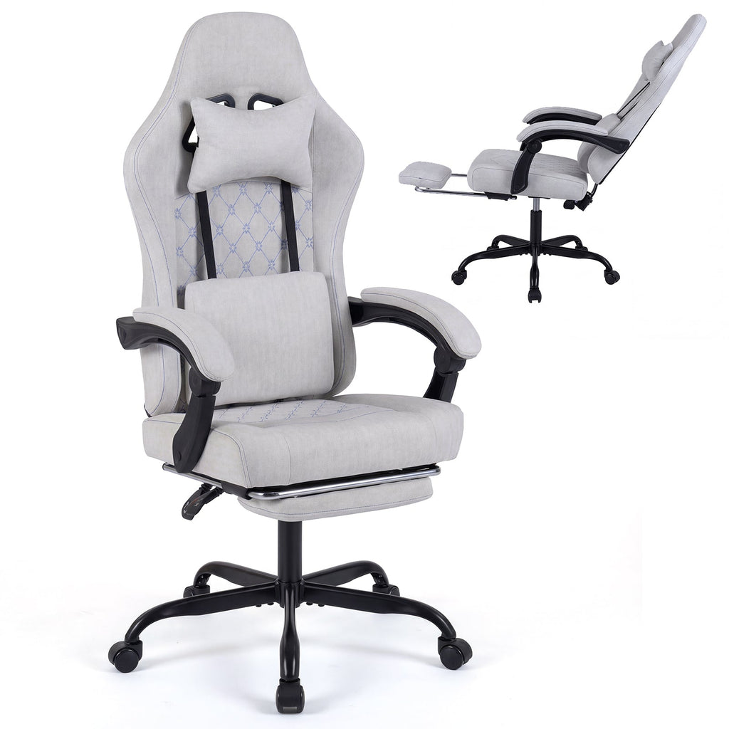 Gaming Chair Height Adjustable Computer Chair with Headrest Video Game Chair