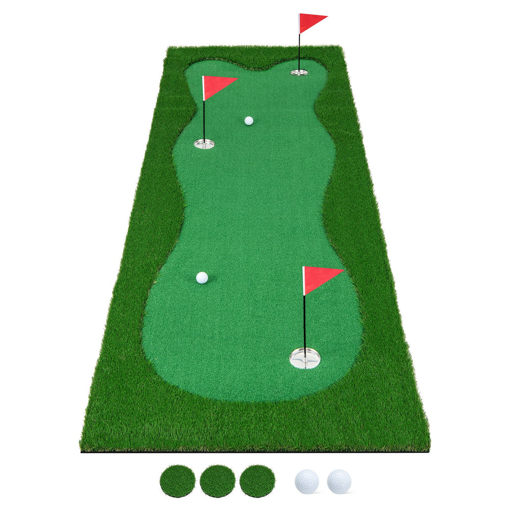Golf Putting Green with Realistic Artificial Grass Turf