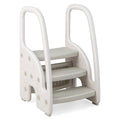 3-Step Stool with Safety Handles and Non-slip Pedals for Toddlers