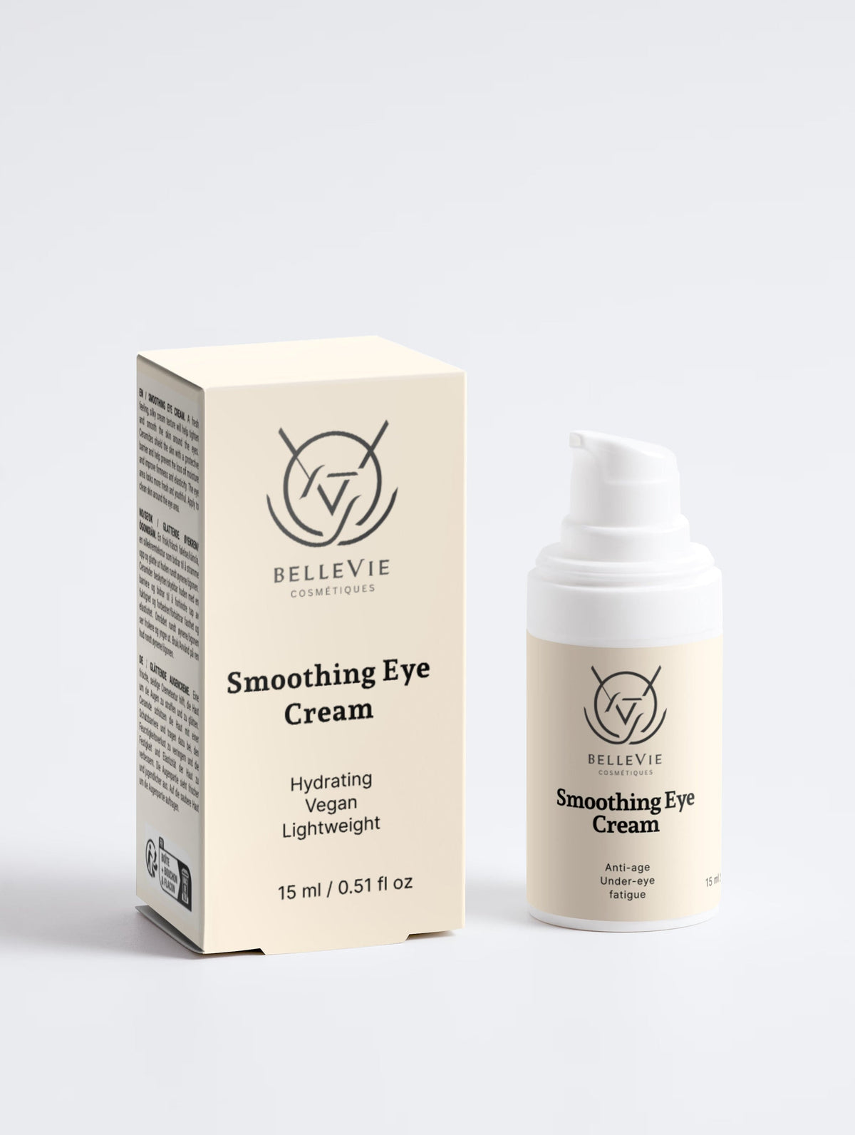 Smoothing Eye Cream 15ml – Hydrate, Firm & Brighten (Ceramides + Hyaluronic Acid)
