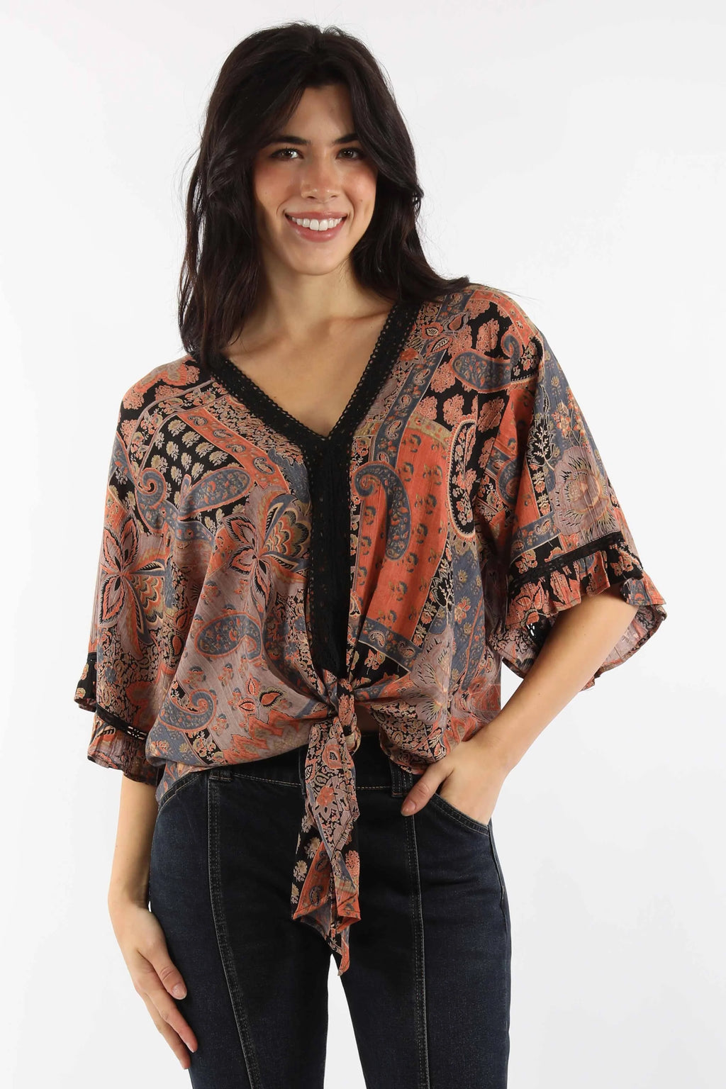 Honey Creek Paisley Petals - Women's Western Blouse