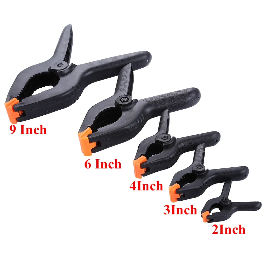 Adjustable Plastic Spring Clamps | Multi-Pack Woodworking Clamps