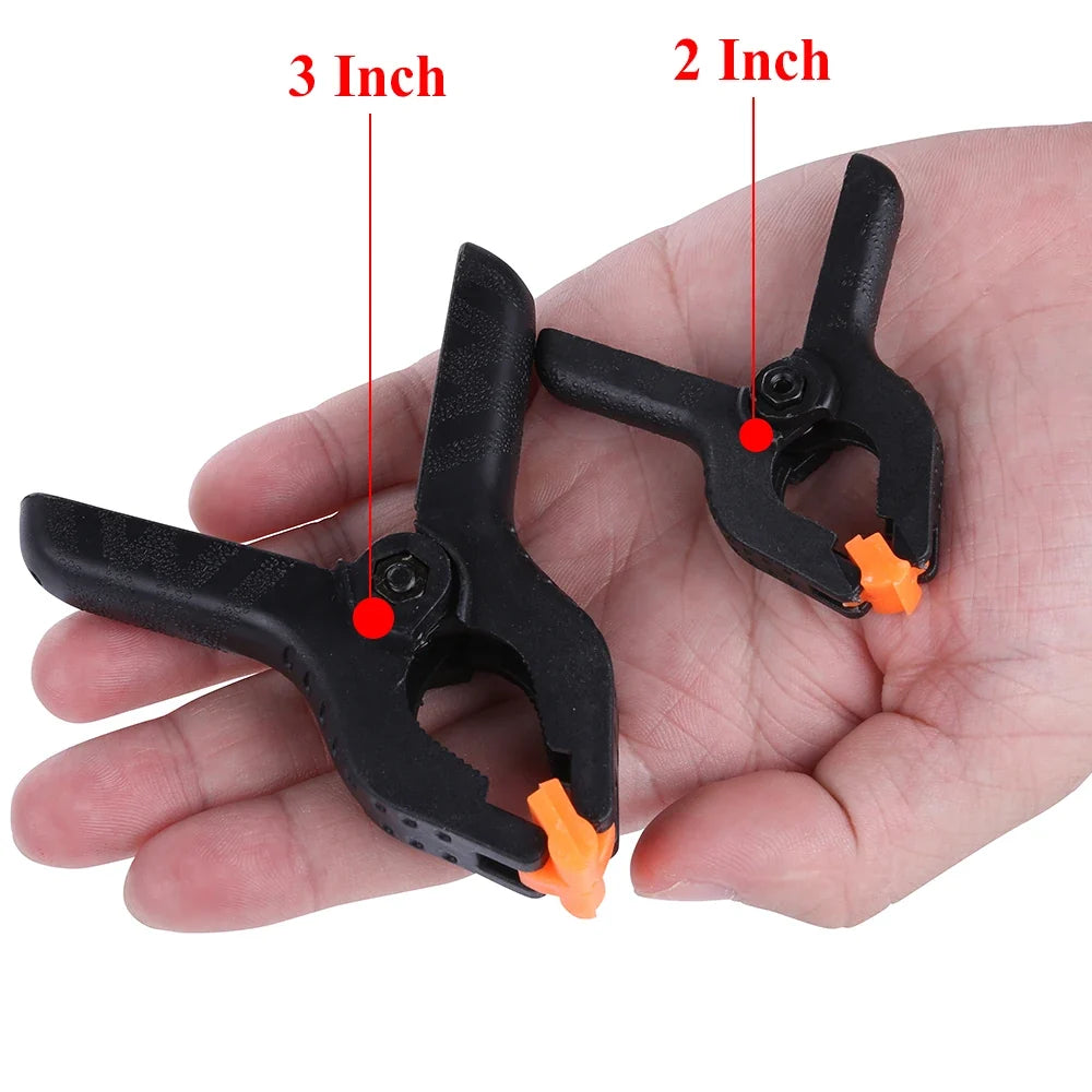 Adjustable Plastic Spring Clamps | Multi-Pack Woodworking Clamps