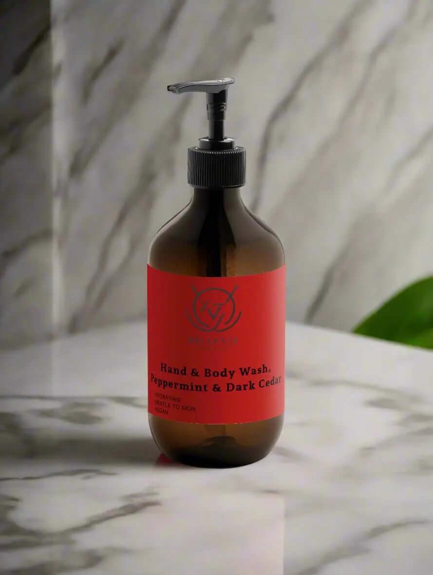 Organic Body & Hand Wash Peppermint & Dark Cedar 490ml