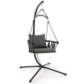 Hanging Swing Chair with Stand-Gray