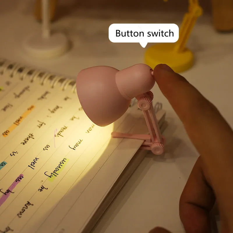 LED Mini Desk Lamp Foldable Magnetic Night Light | Clip-On Eye Protection Bedside Lamp
