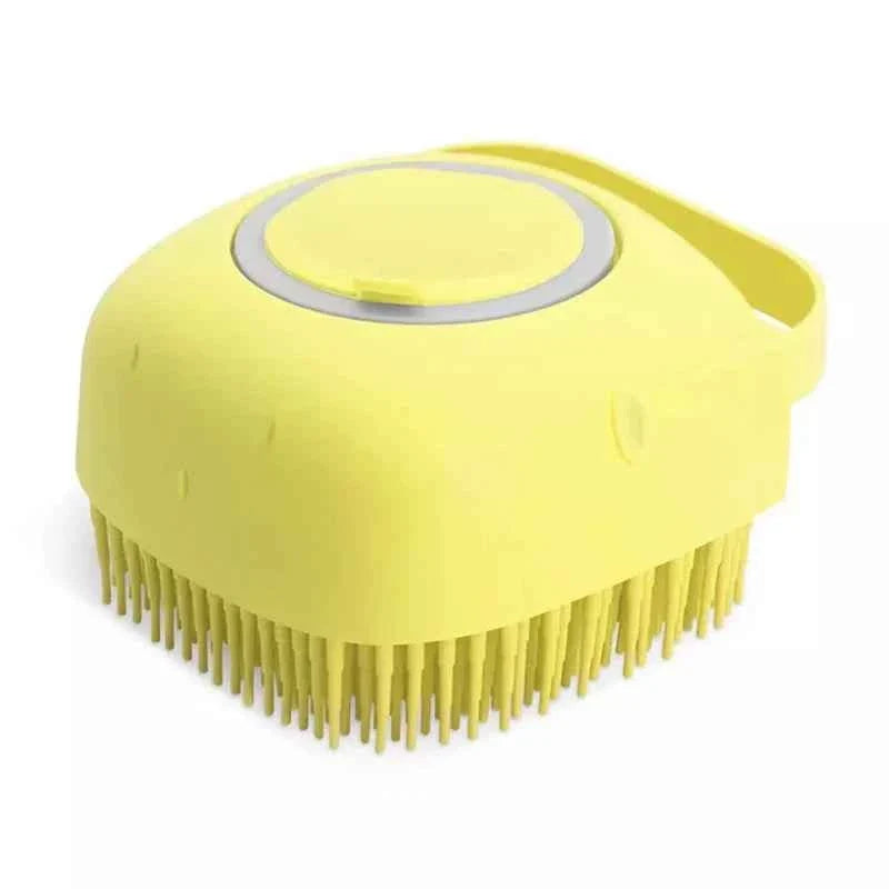 2-in-1 Pet Bath Brush – Soft Silicone Dog Cat Grooming & Massage Comb