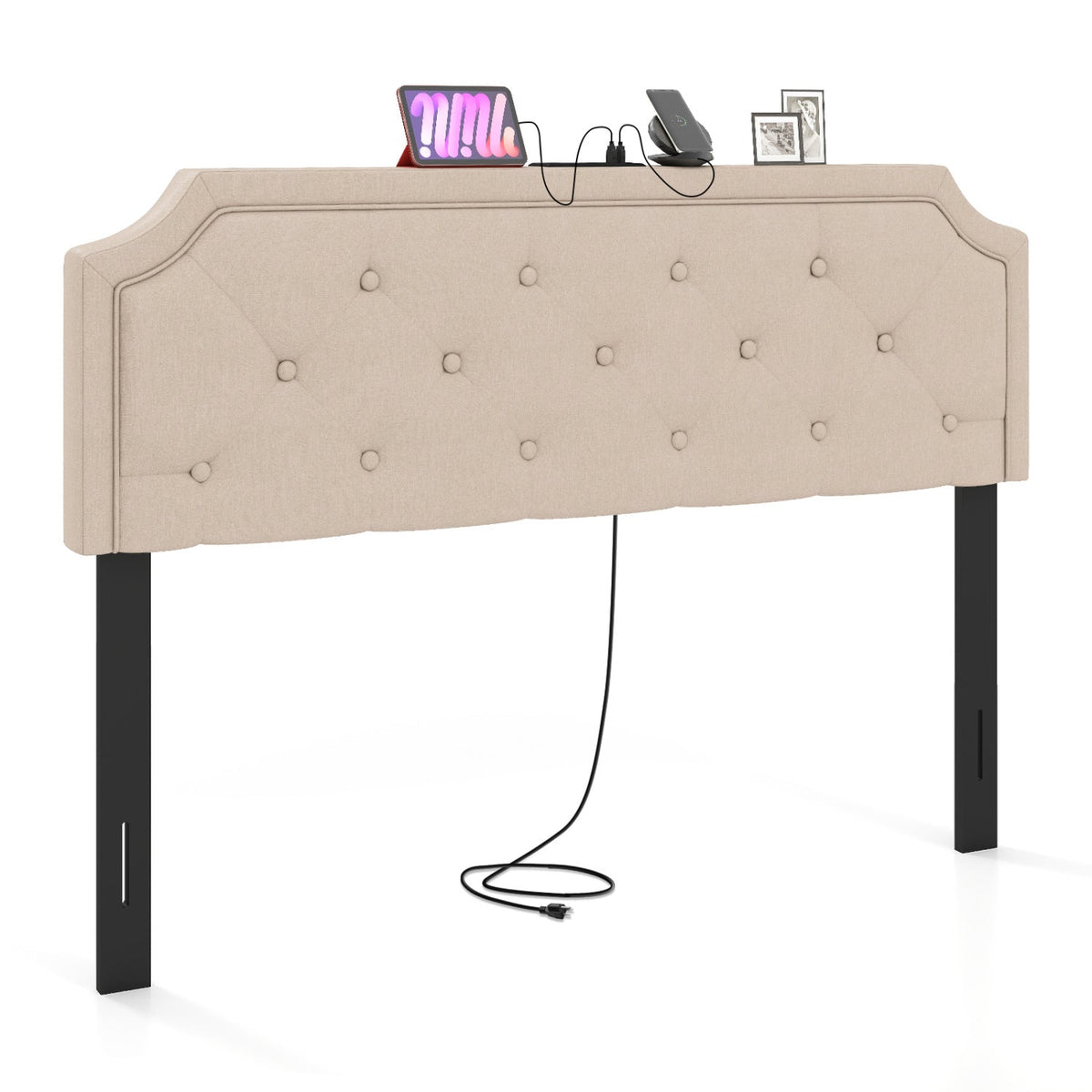 Headboard for Queen and Full Size Bed Tufted Upholstered Head Board