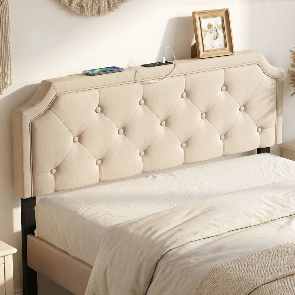 Headboard for Queen and Full Size Bed Tufted Upholstered Head Board