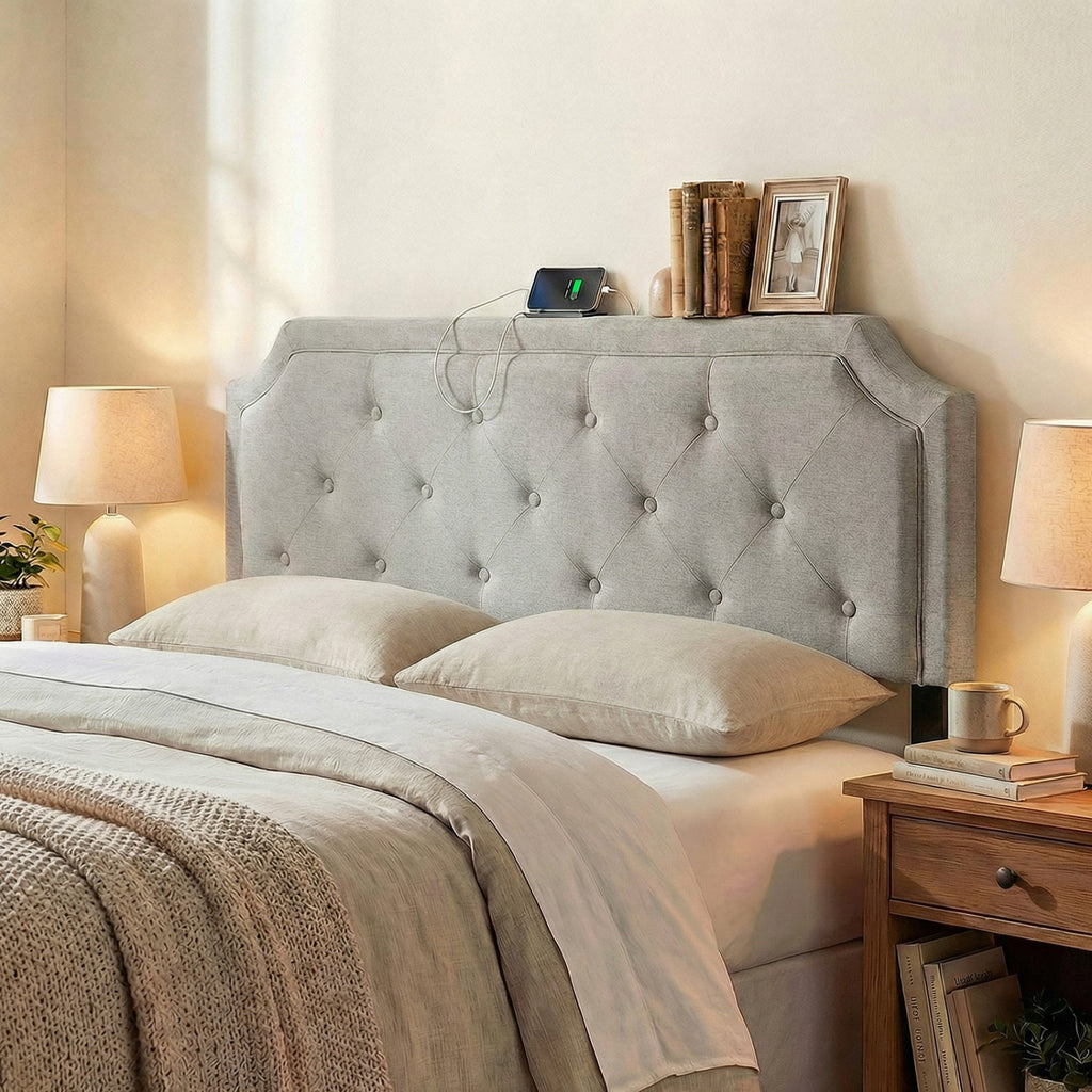 Headboard for Queen and Full Size Bed Tufted Upholstered Head Board