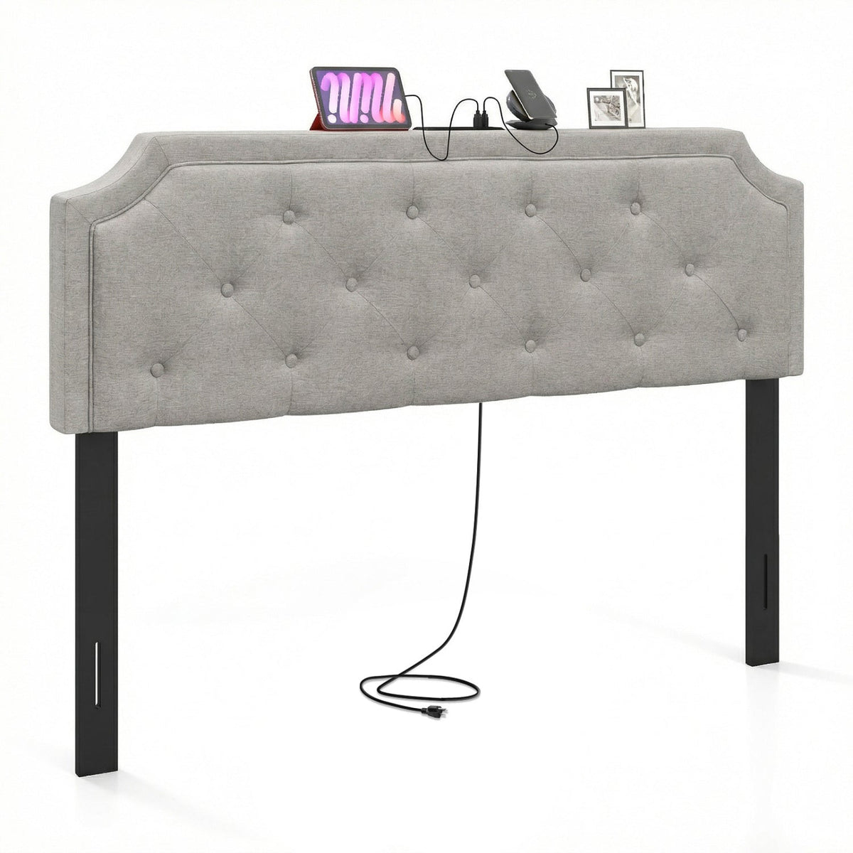 Headboard for Queen and Full Size Bed Tufted Upholstered Head Board