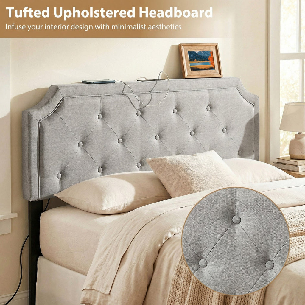 Headboard for Queen and Full Size Bed Tufted Upholstered Head Board
