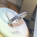 925 Sterling Silver Eternity Promise Ring | Women's Wedding Band with CZ Stones