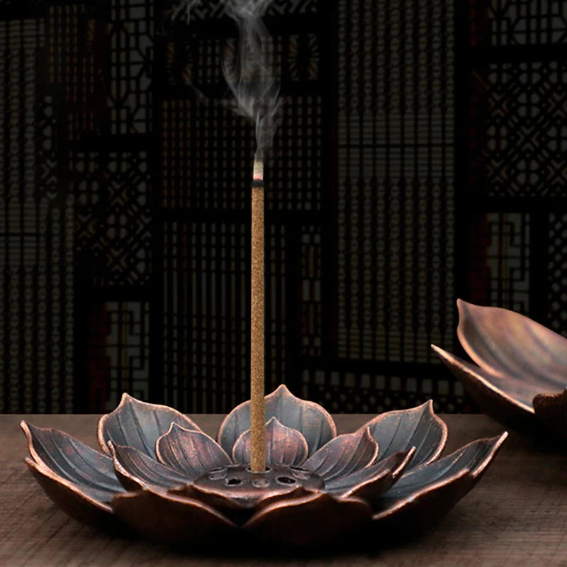Aluminium Alloy Incense Burner Plate | Lotus Incense Stick Holder