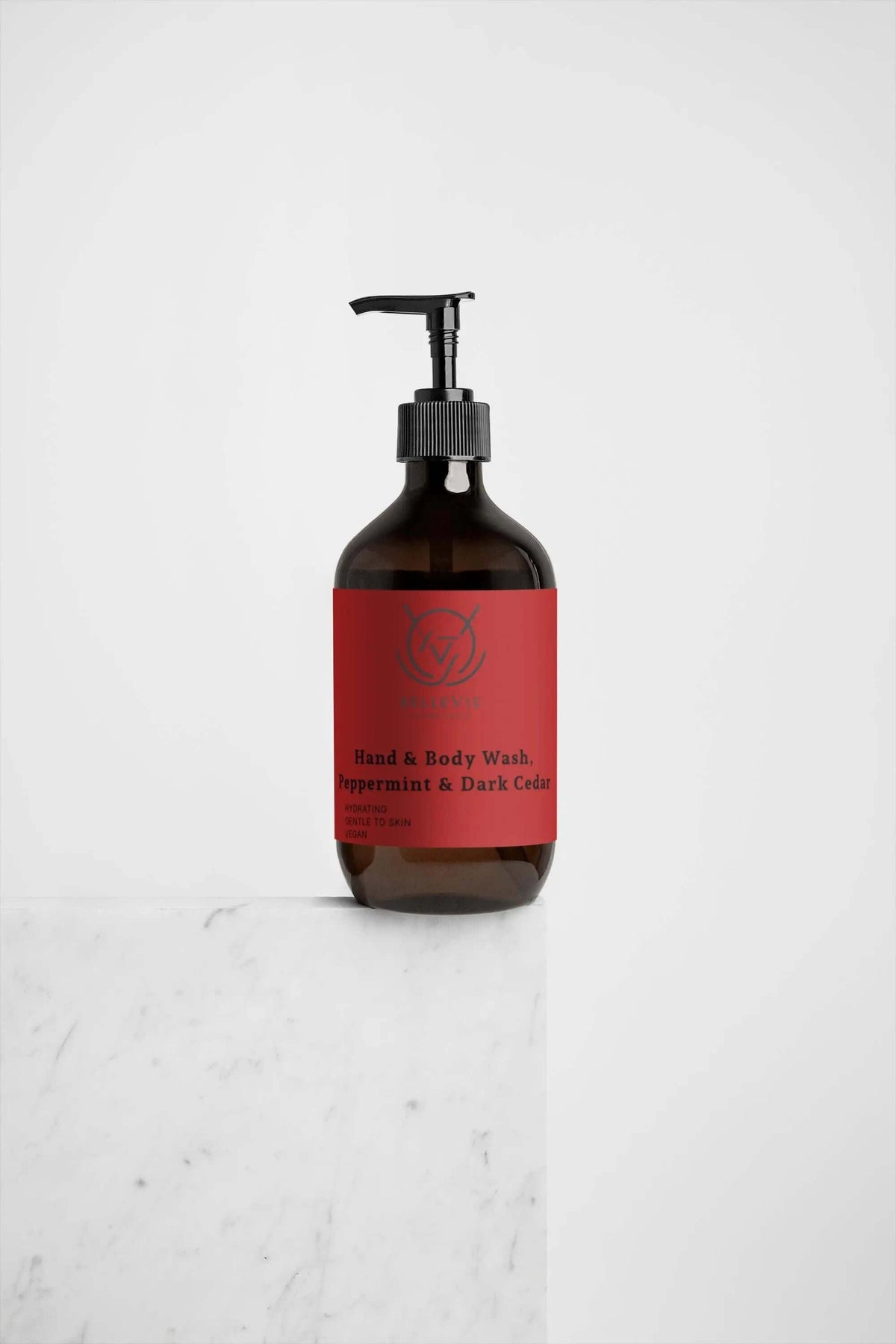 Organic Body & Hand Wash Peppermint & Dark Cedar 490ml