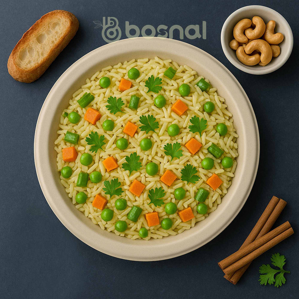 10 Inch Round Bagasse Compostable Plates – Biodegradable Sugarcane Pulp Plates, Sturdy Eco-Friendly Disposable Tableware for Parties & Events