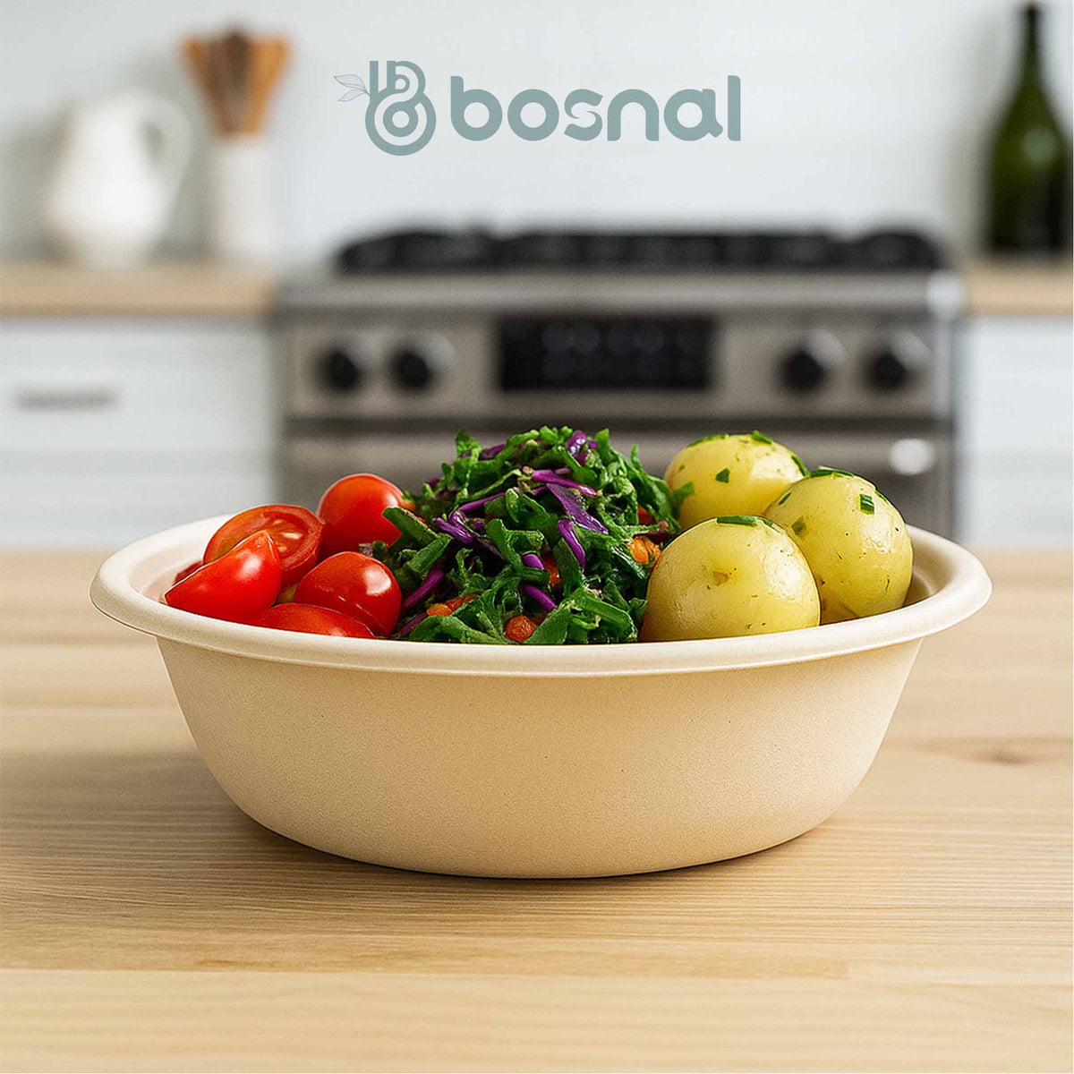 10 Inch & 7 Inch Round Plates with 32 oz Bowls, 100% Plant-Based Sugarcane Bagasse, Compostable, Microwave Safe Dinnerware