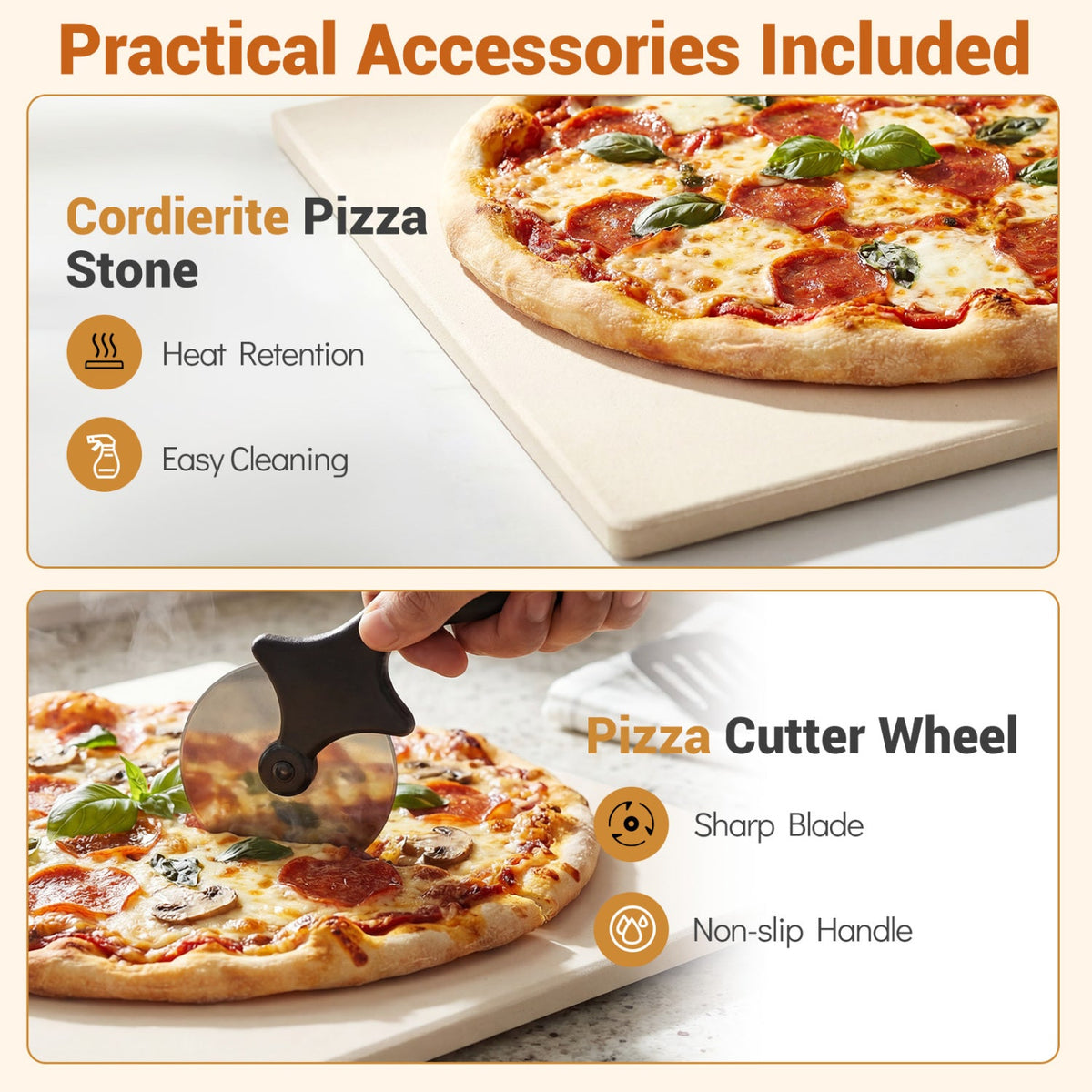 Indoor Electric Pizza Oven Countertop Pizza Oven for 12 Inch Pizzas-Black