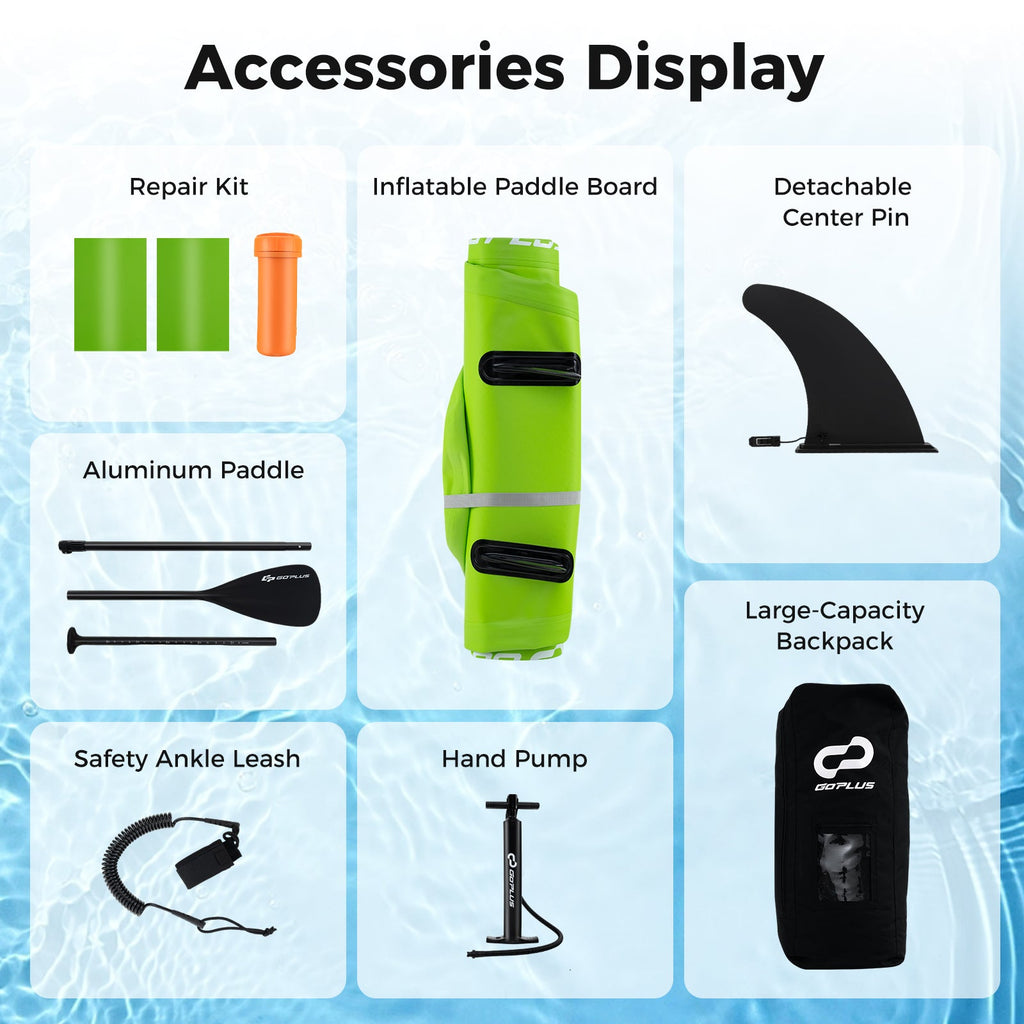 Inflatable Stand up Paddle Board iSUP Board Accessories with 3 Fins