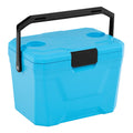 Insulated Portable Cooler Hard Shell Ice Chest with 2 Cup Holders