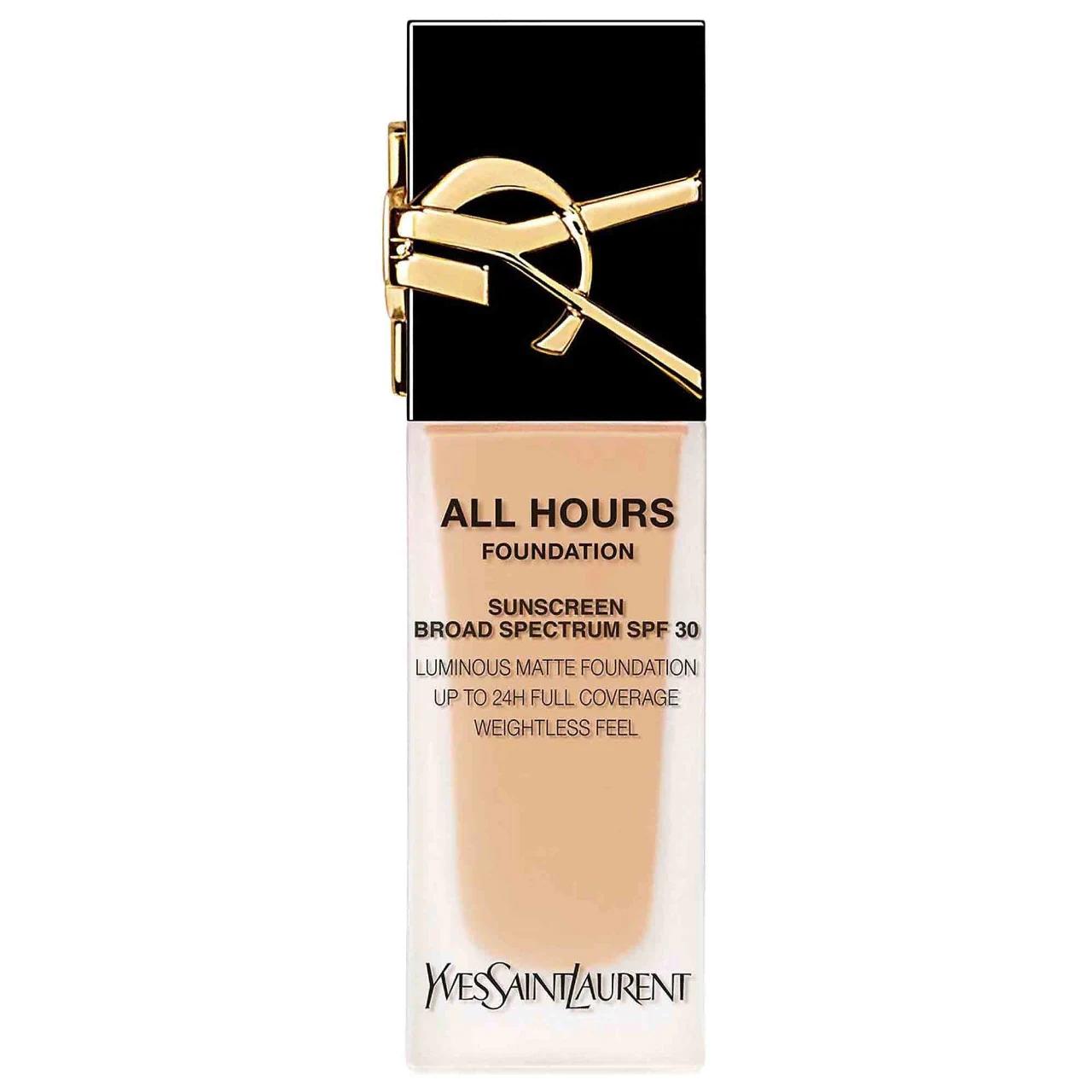 All Hours 24H Longwear Liquid Foundation SPF 30 - Matte Finish, Hydrating, Full Coverage - All Skin Types