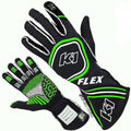 Glove Flex X-Large Black / Flo Green SFI 3.3/5 - 23FLXNFVXL