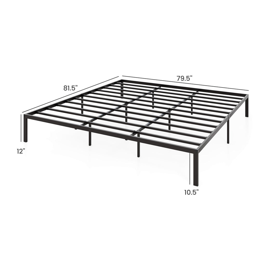 Full/Queen/King Size Metal Bed Frame Heavy Duty Support Slats Mattress Foundation