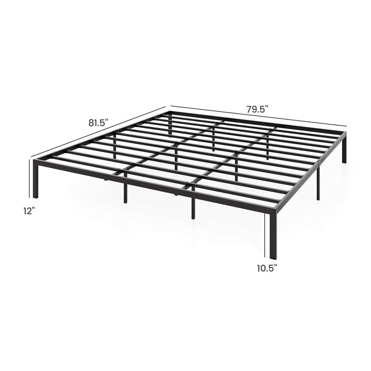 Full/Queen/King Size Metal Bed Frame Heavy Duty Support Slats Mattress Foundation