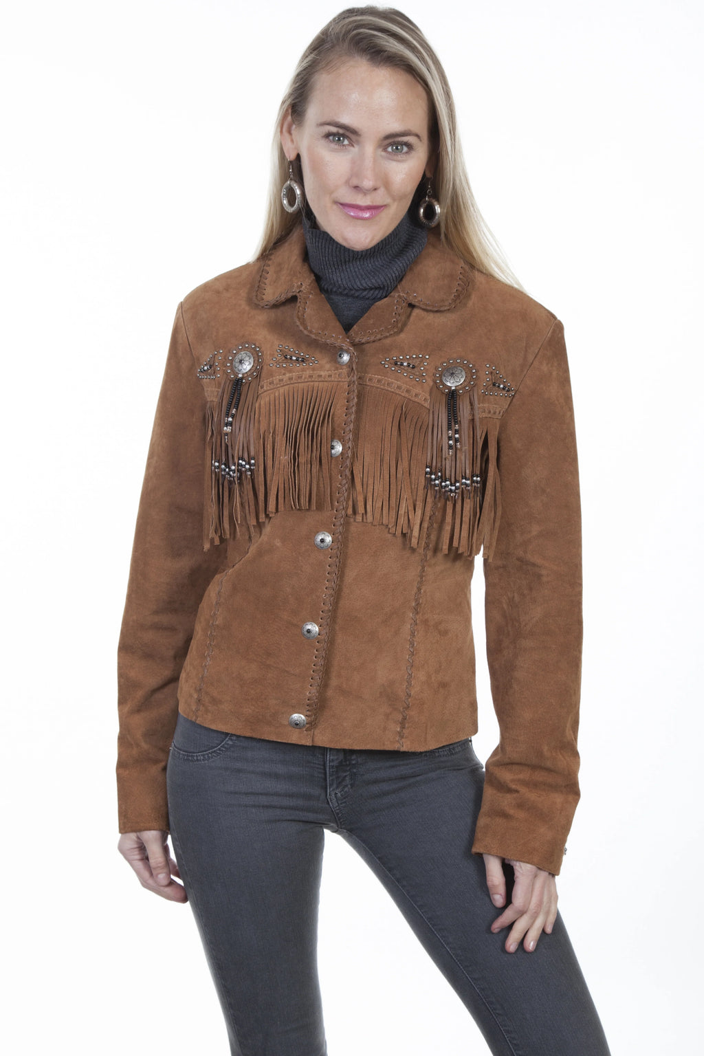 Scully Beaded Fringe - Women's Leather Jacket
