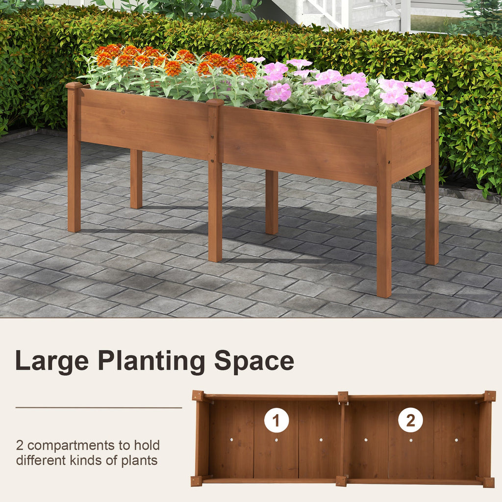 Large Raised Garden Bed with Drainage Holes and 6 Supporting Legs