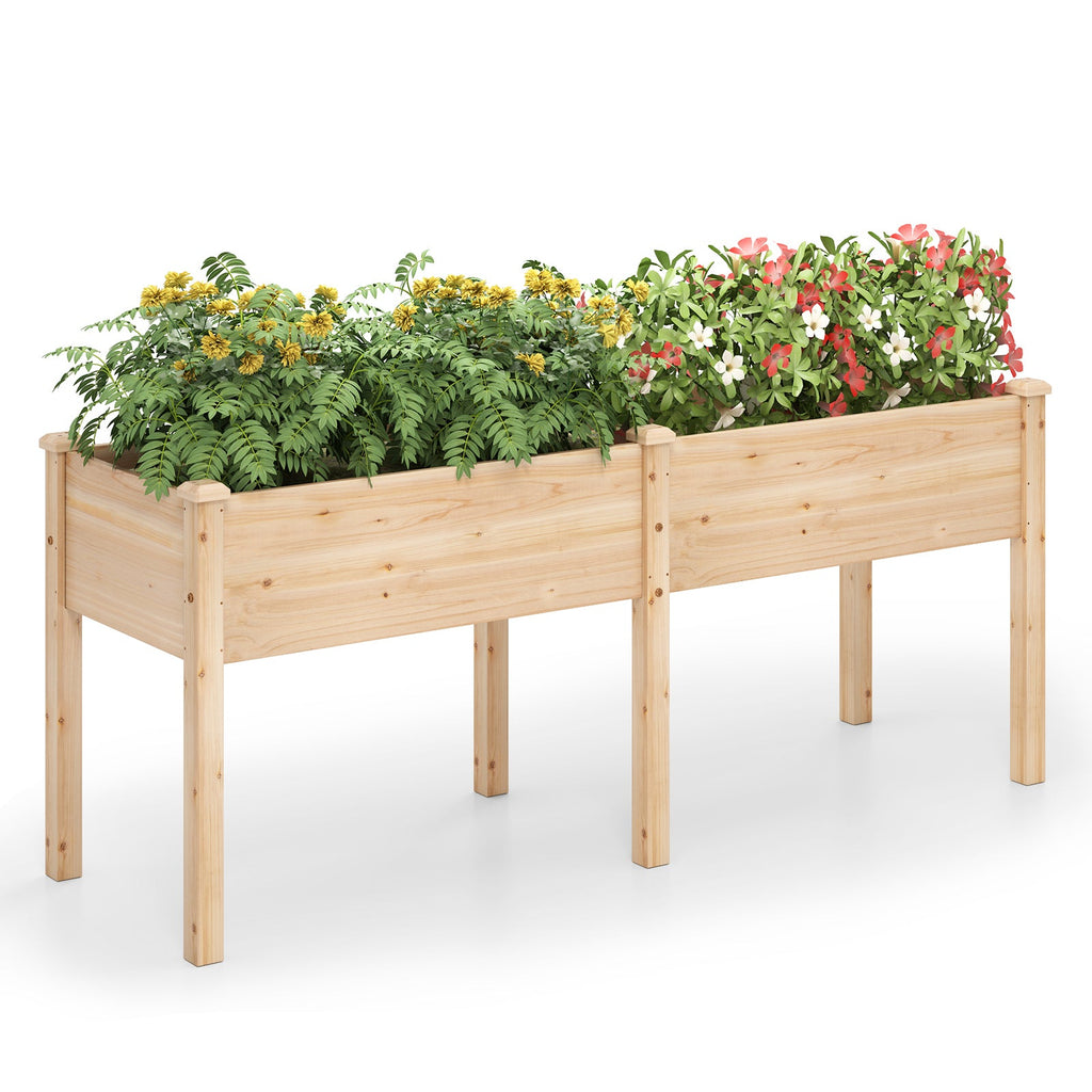 Large Raised Garden Bed with Drainage Holes and 6 Supporting Legs