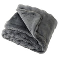 Luxury Fuzzy Plush Rabbit Fur Bubble Blanket for Armchair