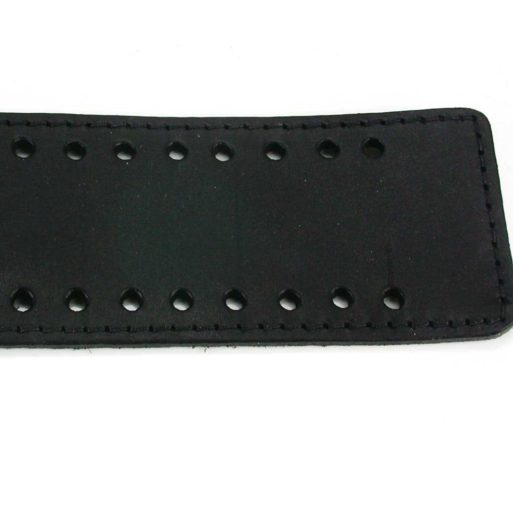 Wide Leather Watchband - Black