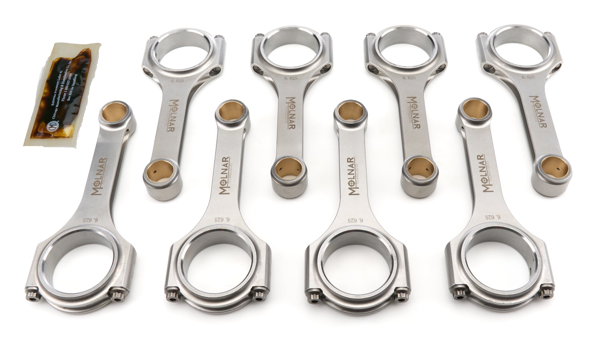 6.625 H-Beam Rod Set Pontiac V8 - PH6625WRB8A