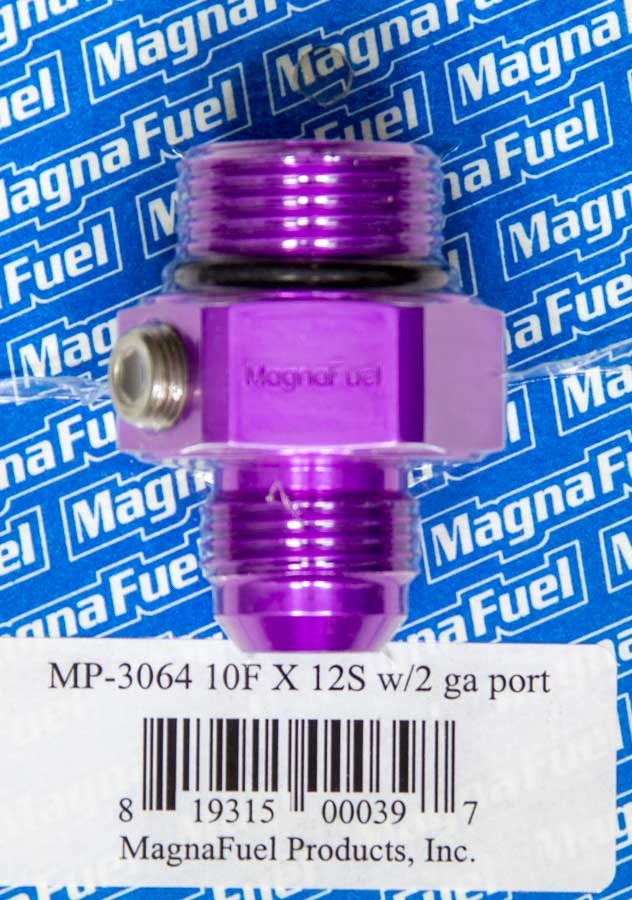 #10 to #12 O-Ring Male Adapter Fitting w/Gauge - MP3064