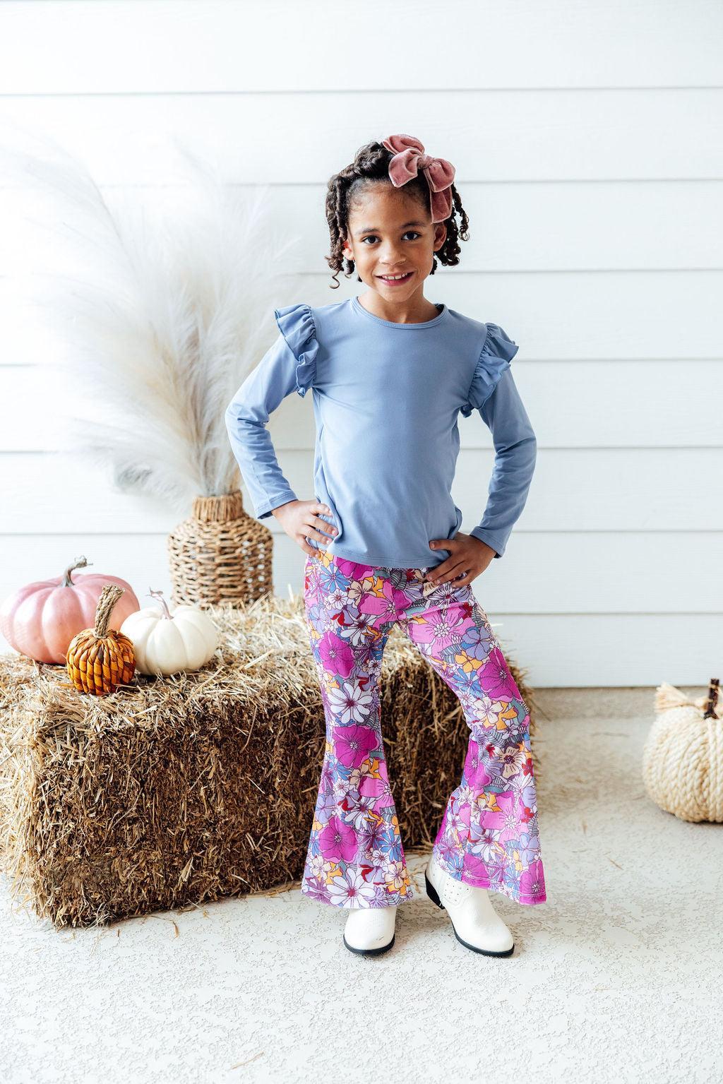 Mauve What's Up Buttercup Ribbed Velvet Bells