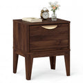 Mid Century Modern Bedside Table with Drawer and Tapered Support Feet for Bedroom
