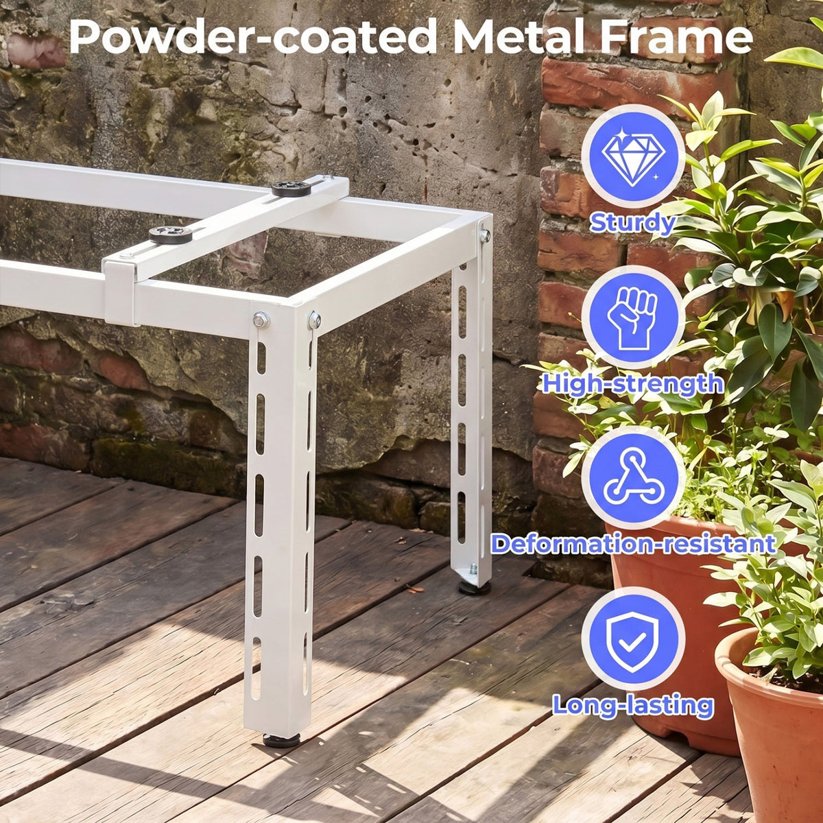 Mini Split Ground Stand Adjustable for 9000-36000 BTU Ductless Air Conditioners Heat Pump