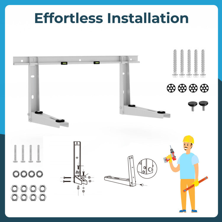 Universal Mini Split Wall Bracket (6,000–12,000 BTU)