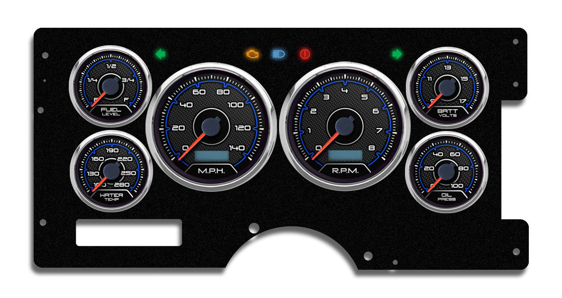 Gauge Kit GM Truck 88-94 CFR Blue - 8931105