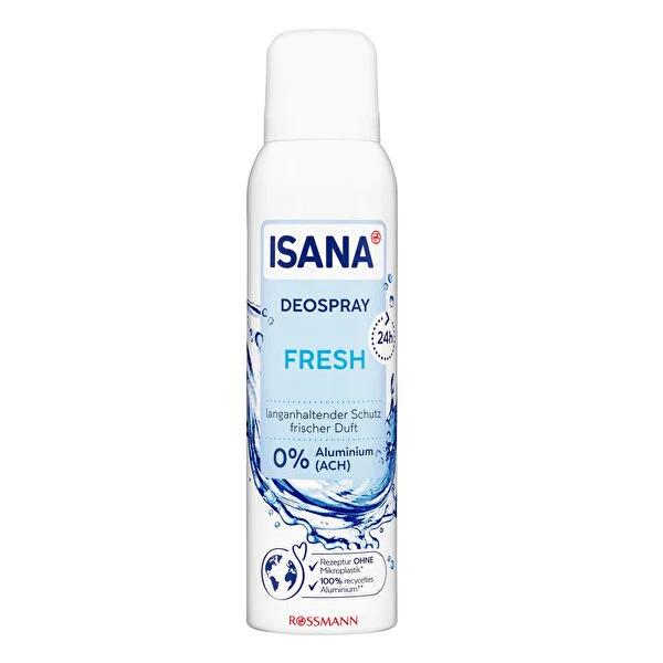 Isana Deo Sprey Fresh 150ml - 48 Hour Aluminum-Free Deodorant Spray for Sensitive Skin, Natural Ingredients