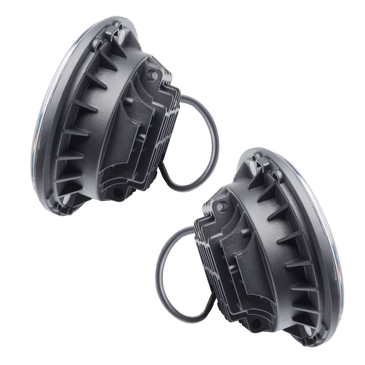 7in LED Headlights No Halo Black Bezel - 5769504
