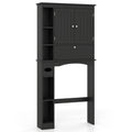 Over the Toilet Storage Cabinet with Adjustable Shelf and Bottom Bar-White