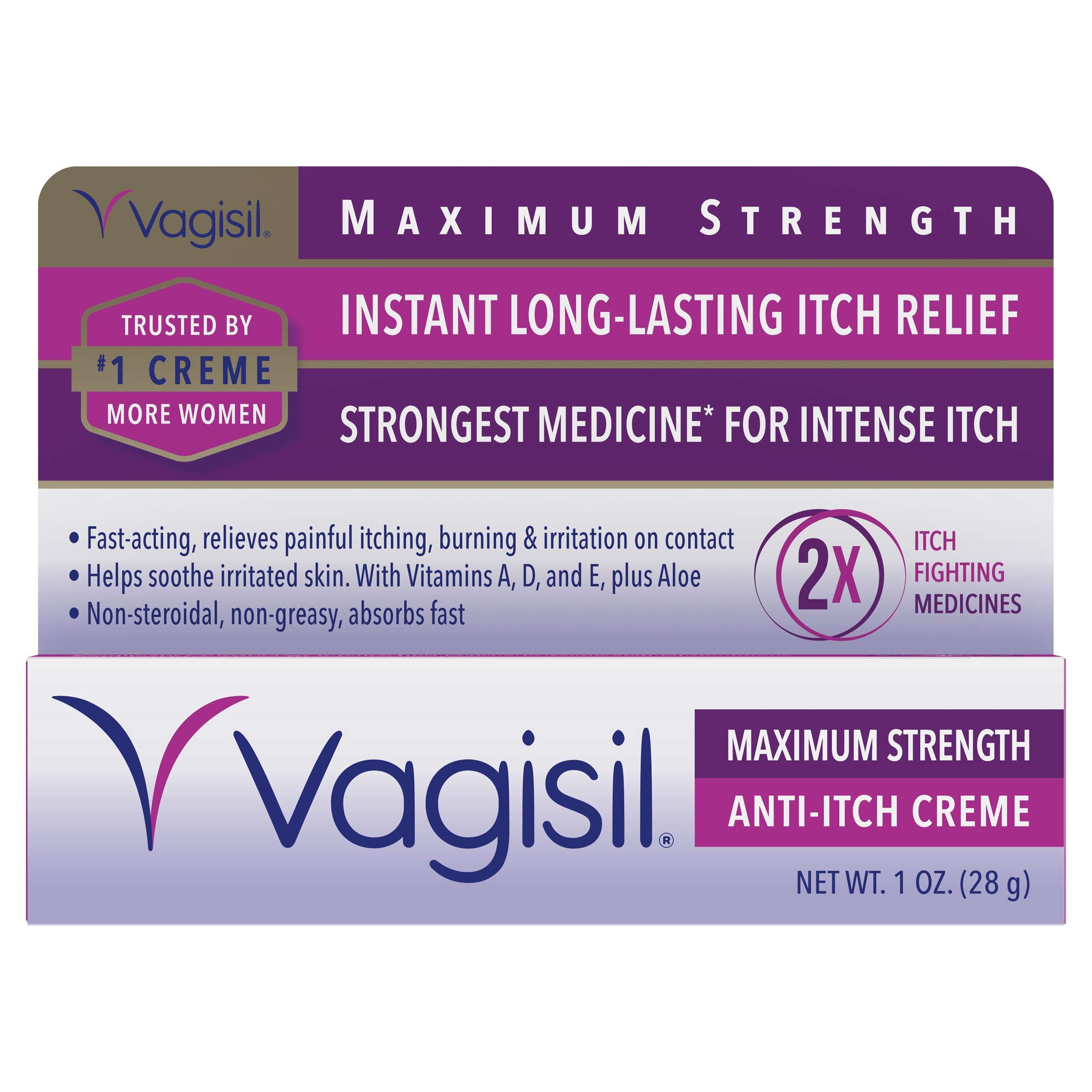 Vagisil® 20% - 3% Maximum Strength Cream, 1 oz