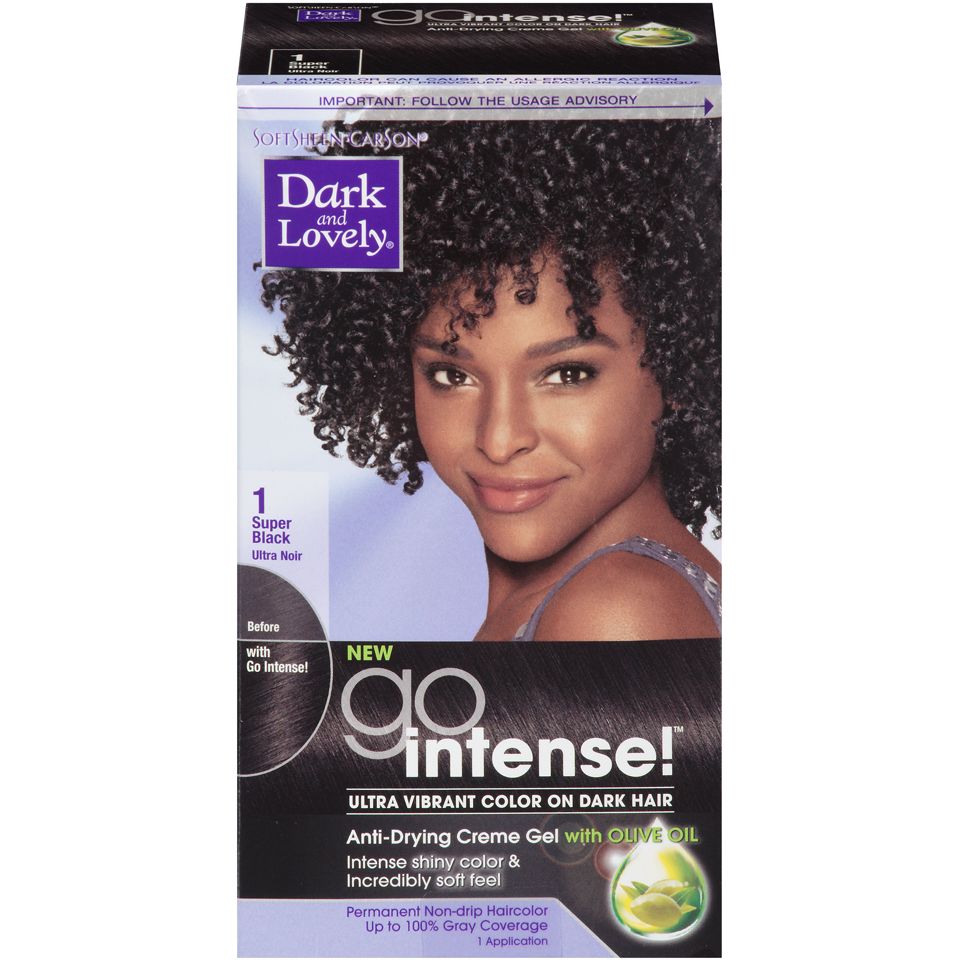 Dark and Lovely Go Intense Permanent Hair Color Super Black 1
