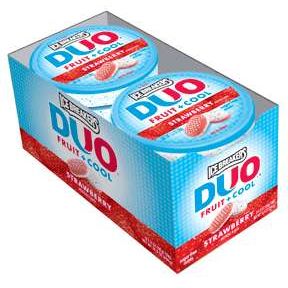 Ice Breakers Duo Strawberry Sugar-Free Mints, 1.3 oz Tins, 8 Count Box